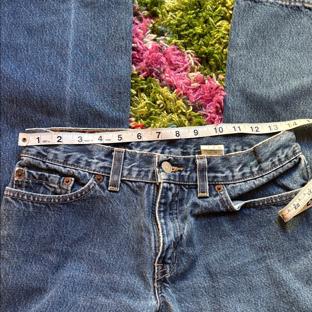 Levi's Vintage 518 Super Low Bootcut Flare Jeans in Classic Blue - Picture 9 of 11